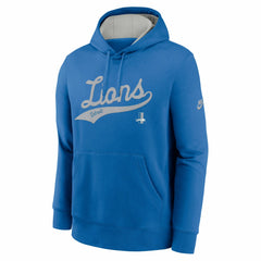 Detroit Lions Rewind Club Logo Pullover Hoodie - Blue | Nike for sale