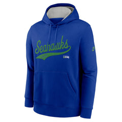Seattle Seahawks Rewind Club Logo Pullover Hoodie - Royal | Nike outlet