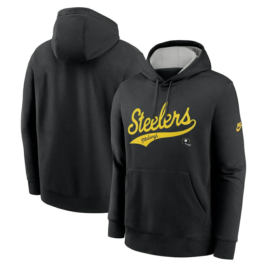 Pittsburgh Steelers Rewind Club Logo Pullover Hoodie - Black | Nike for sale