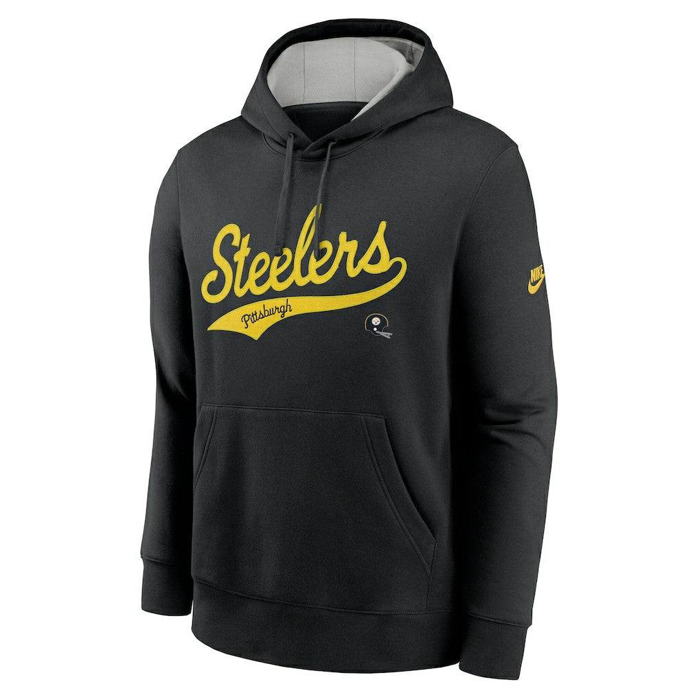 Pittsburgh Steelers Rewind Club Logo Pullover Hoodie - Black | Nike for sale