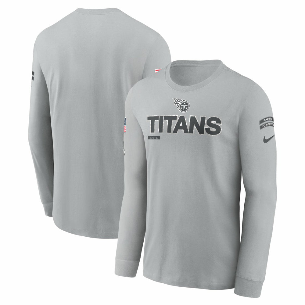 Tennessee Titans 2024 Salute To Service Long Sleeve T-Shirt - Gray | Nike on sale