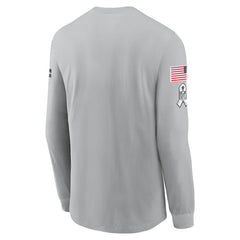 Houston Texans 2024 Salute To Service Long Sleeve T-Shirt - Gray | Nike outlet