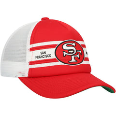 San Francisco 49ers Youth Stripe Trucker Adjustable Hat - Scarlet sale