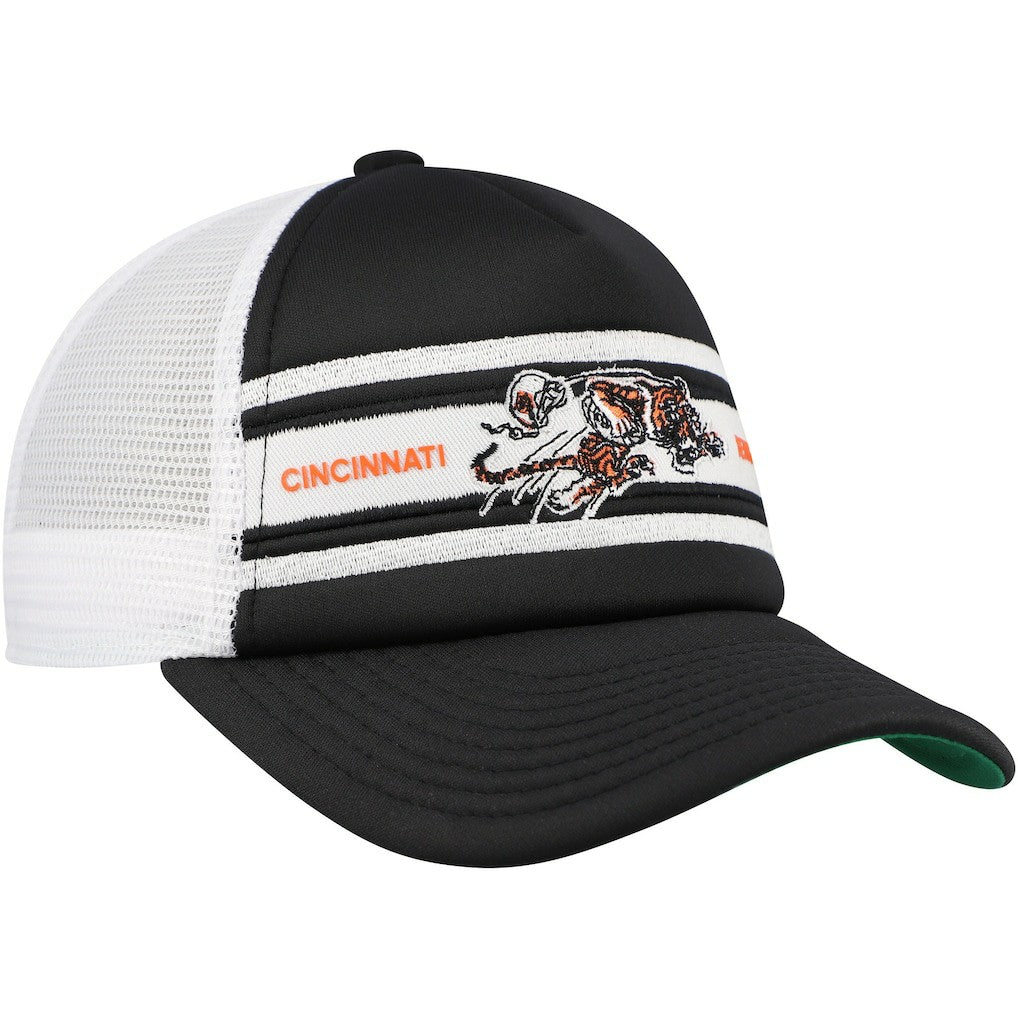 Cincinnati Bengals Youth Stripe Trucker Adjustable Hat - Black on sale