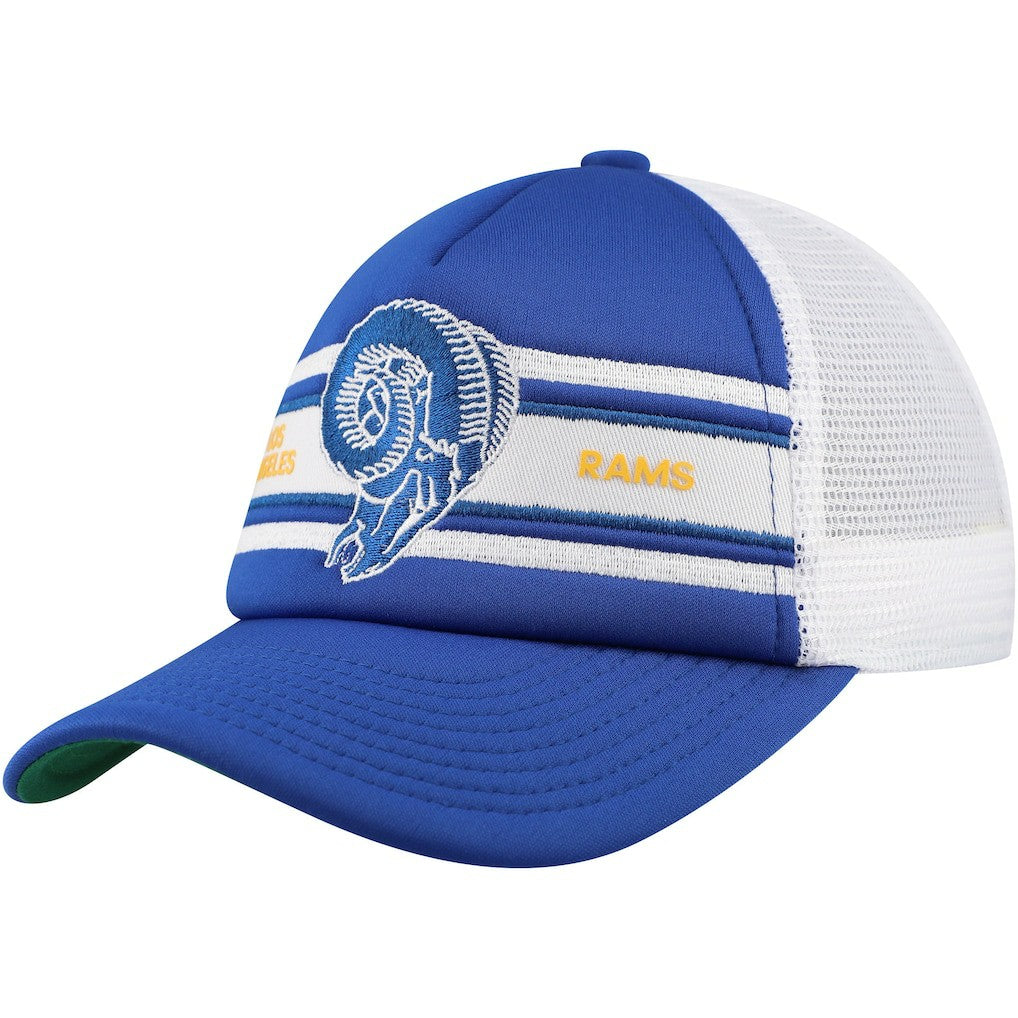 Los Angeles Rams Youth Stripe Trucker Adjustable Hat - Royal on sale