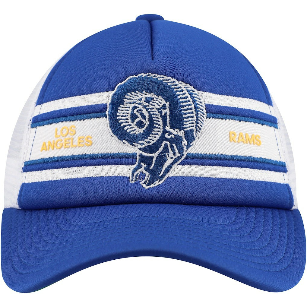 Los Angeles Rams Youth Stripe Trucker Adjustable Hat - Royal on sale