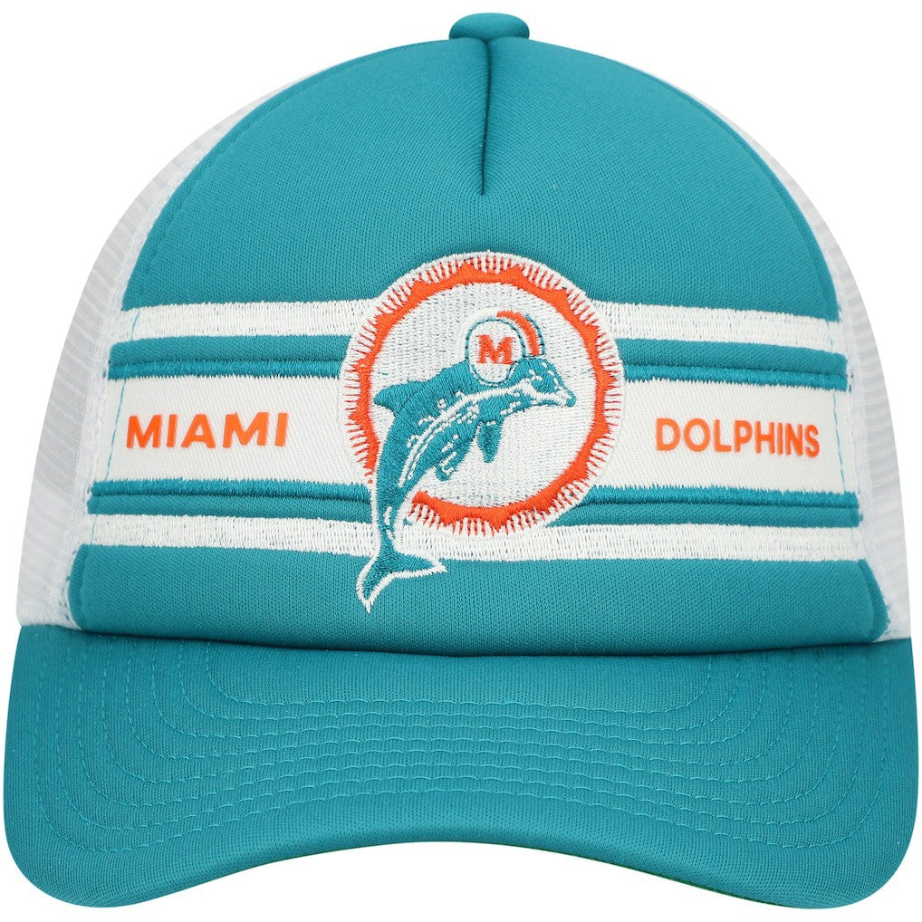 Miami Dolphins Youth Stripe Trucker Adjustable Hat - Aqua online