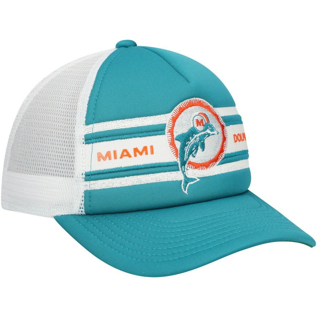 Miami Dolphins Youth Stripe Trucker Adjustable Hat - Aqua online