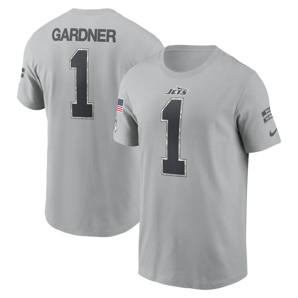 Ahmad Sauce Gardner New York Jets 2024 Salute To Service Name & Number T-Shirt - Gray | Nike outlet
