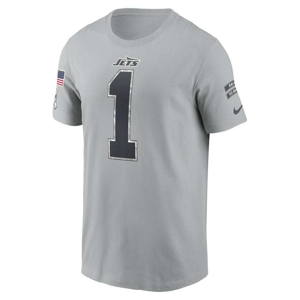Ahmad Sauce Gardner New York Jets 2024 Salute To Service Name & Number T-Shirt - Gray | Nike outlet