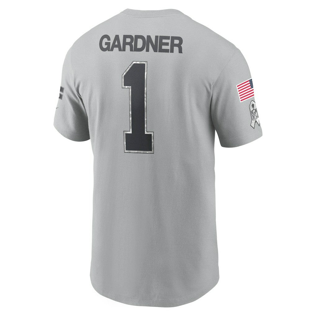 Ahmad Sauce Gardner New York Jets 2024 Salute To Service Name & Number T-Shirt - Gray | Nike outlet