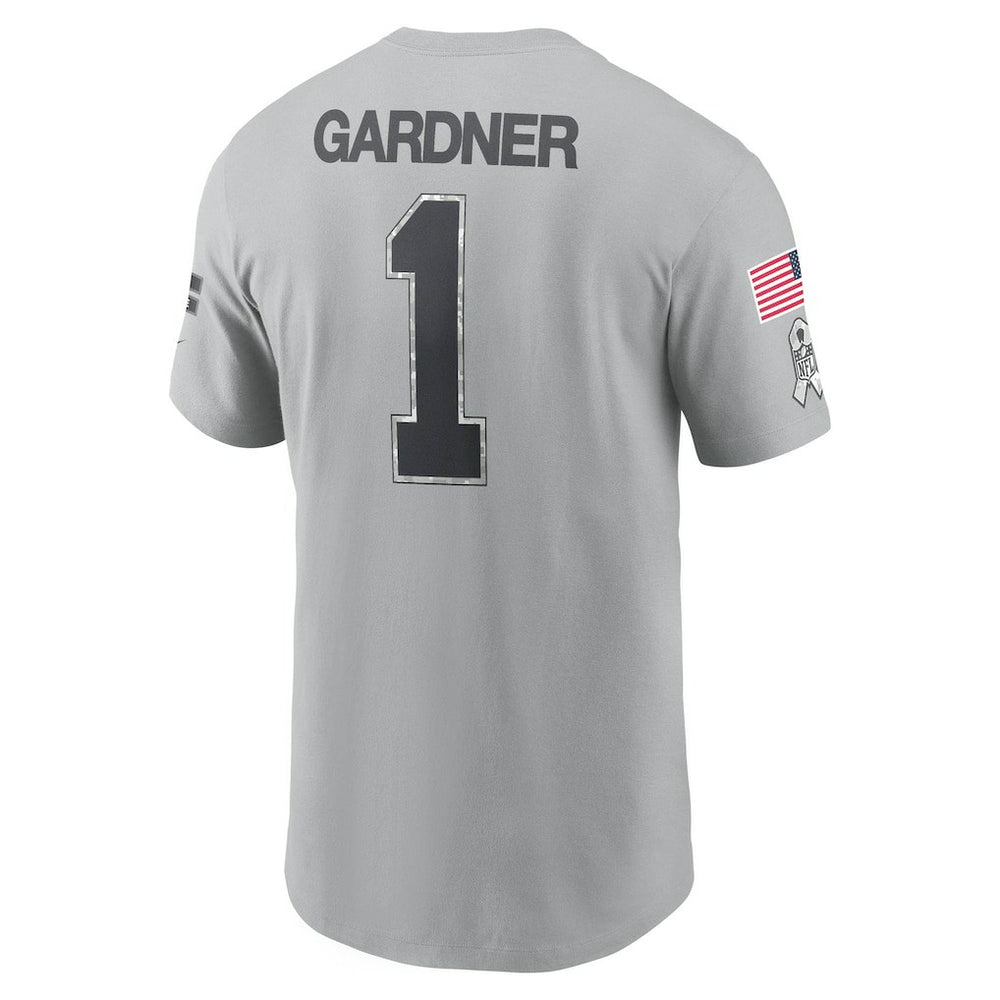 Ahmad Sauce Gardner New York Jets 2024 Salute To Service Name & Number T-Shirt - Gray | Nike outlet