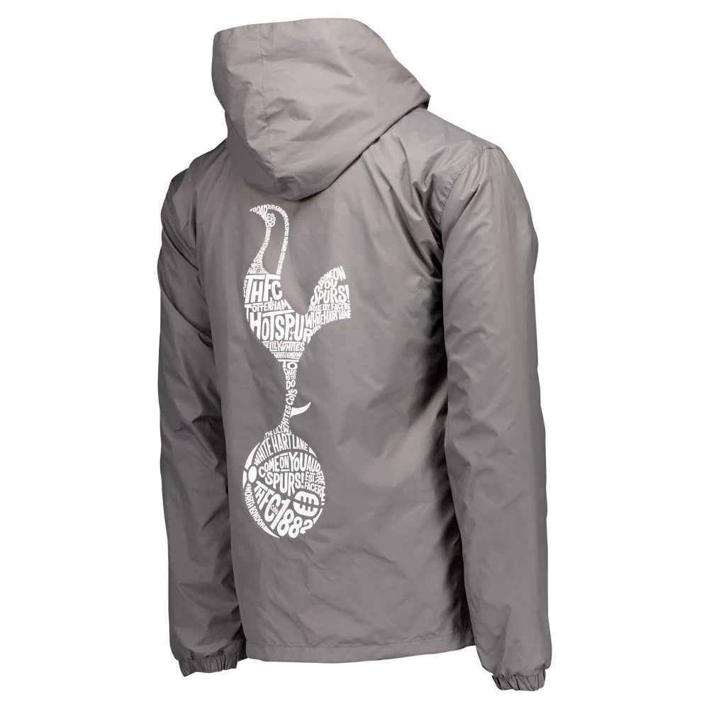 Tottenham Hotspur Home Match Hoodie Full-Zip Windbreaker Jacket - Gray cheap
