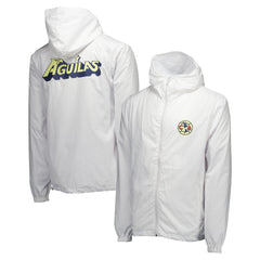 Club America Home Match Hoodie Full-Zip Windbreaker Jacket - White cheap