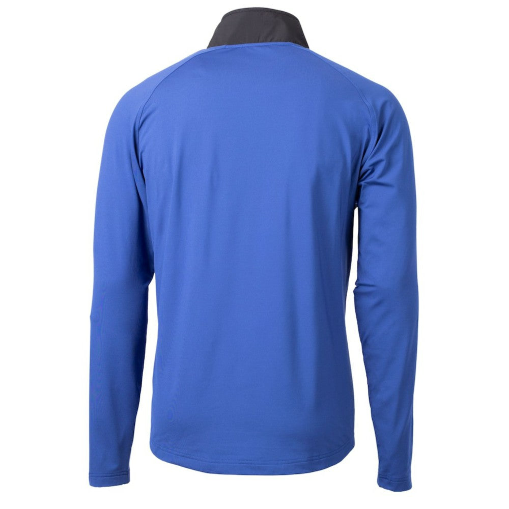 Seattle Mariners Cutter & Buck City Connect Adapt Eco Knit Hybrid Recycled Quarter-Zip Pullover Top - Blue/Black