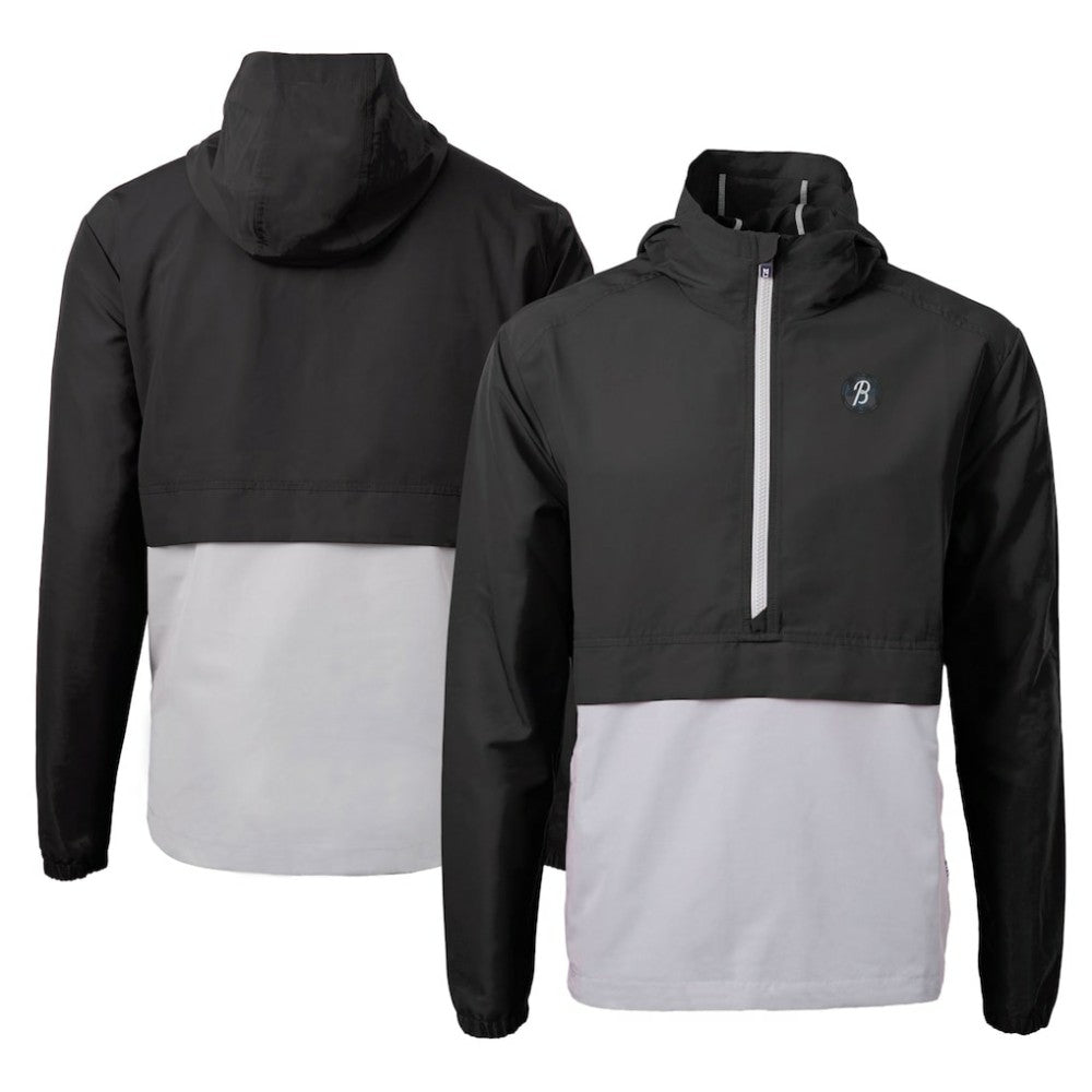 Baltimore Orioles Cutter & Buck City Connect Charter Eco Recycled Half-Zip Anorak Jacket - Black/Gray