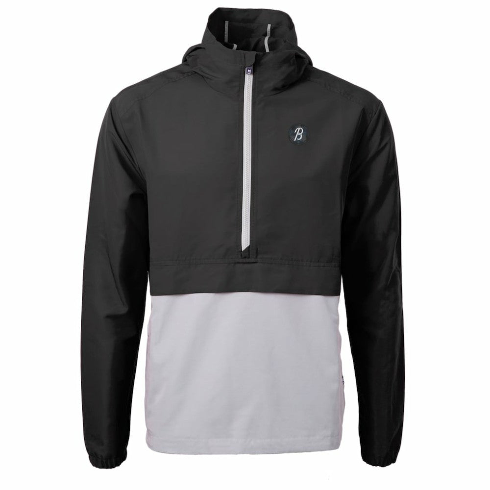 Baltimore Orioles Cutter & Buck City Connect Charter Eco Recycled Half-Zip Anorak Jacket - Black/Gray