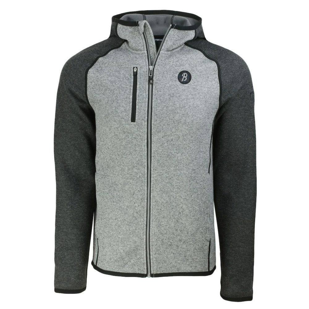 Baltimore Orioles Cutter & Buck City Connect Mainsail Full-Zip Hoodie - Heather Gray/Heather Charcoal