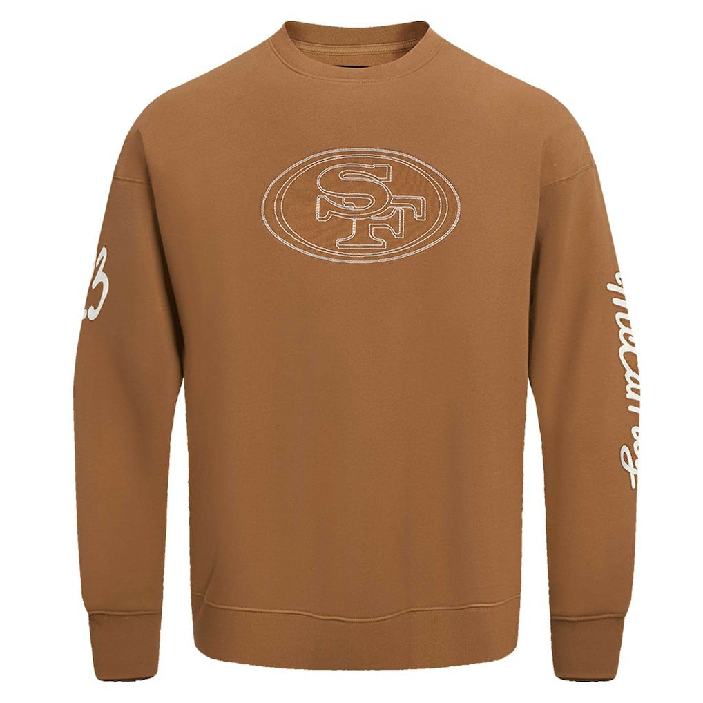 Christian McCaffrey San Francisco 49ers Pro Standard Pullover Crewneck Sweatshirt - Brown on sale