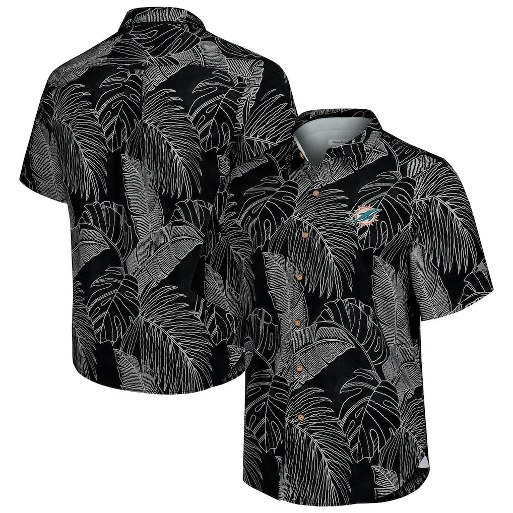 Miami Dolphins Sport Vine Line Button-Down Shirt - Black outlet