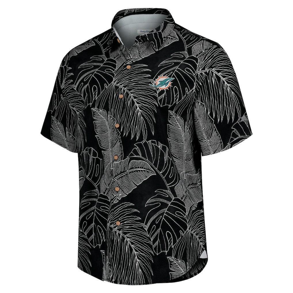 Miami Dolphins Sport Vine Line Button-Down Shirt - Black outlet