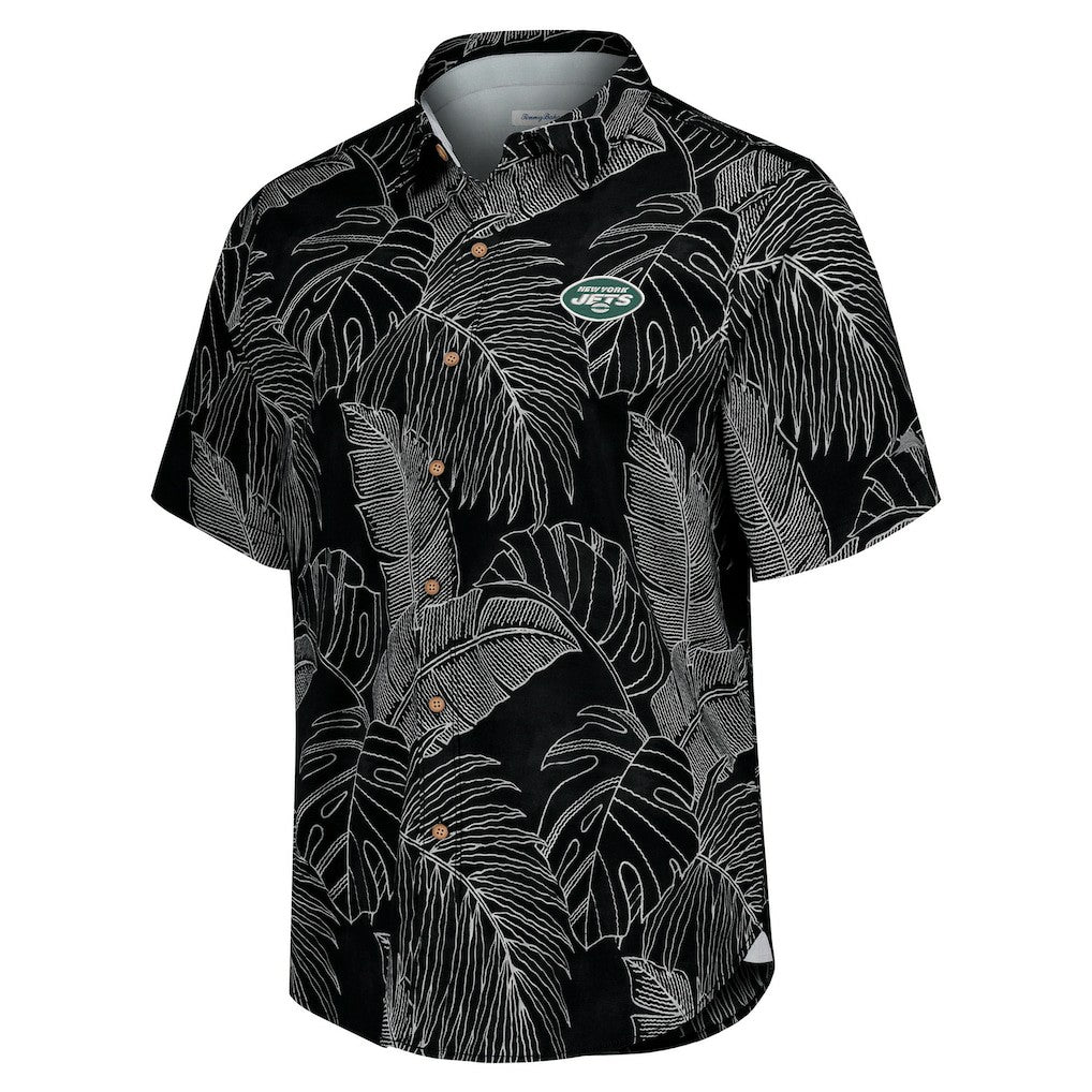 New York Jets Sport Vine Line Button-Down Shirt - Black for sale