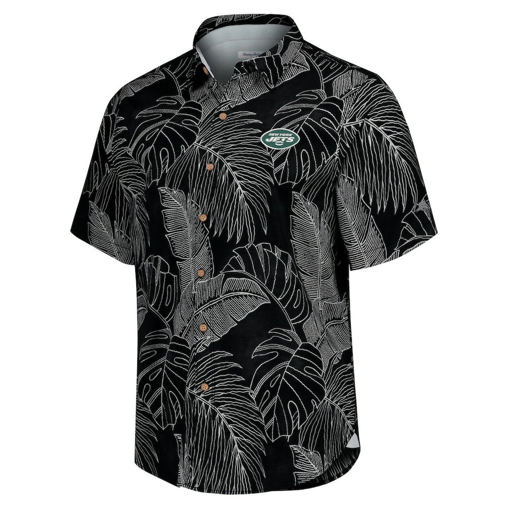 New York Jets Sport Vine Line Button-Down Shirt - Black for sale