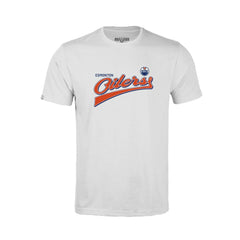 Edmonton Oilers Levelwear Youth Little Richmond Retro Script T-Shirt White