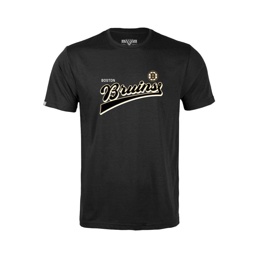 Boston Bruins Levelwear Youth Little Richmond Retro Script T-Shirt Black