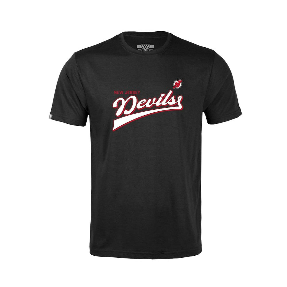 New Jersey Devils Levelwear Youth Little Richmond Retro Script T-Shirt Black