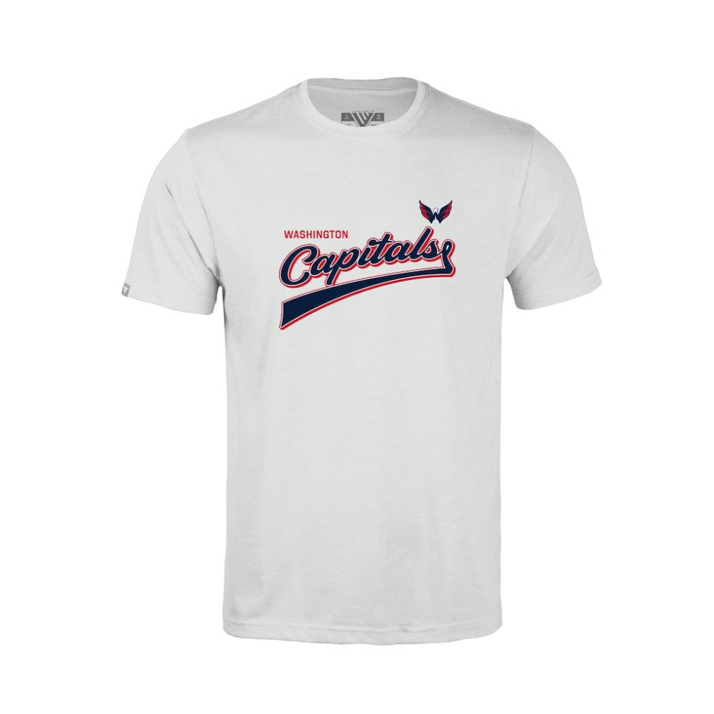Washington Capitals Levelwear Youth Little Richmond Retro Script T-Shirt White