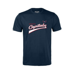 Washington Capitals Levelwear Youth Little Richmond Retro Script T-Shirt Navy