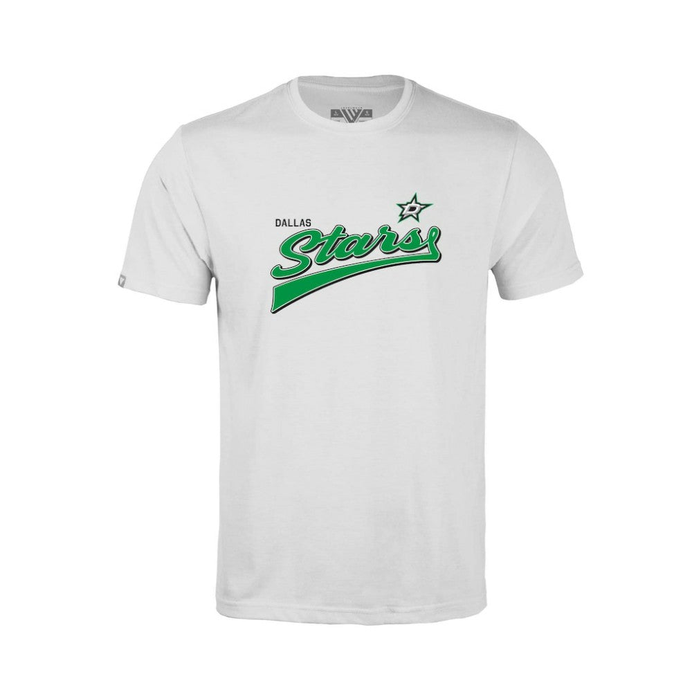 Dallas Stars Levelwear Youth Little Richmond Retro Script T-Shirt White