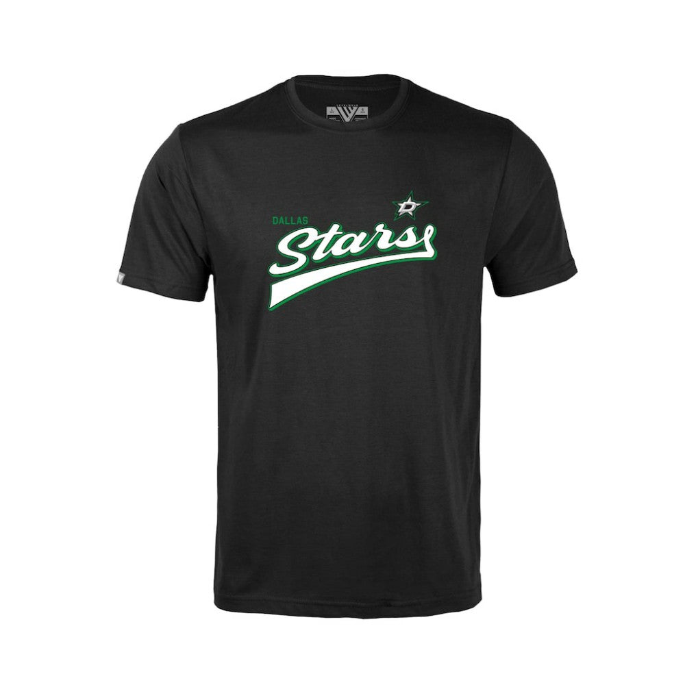 Dallas Stars Levelwear Youth Little Richmond Retro Script T-Shirt Black
