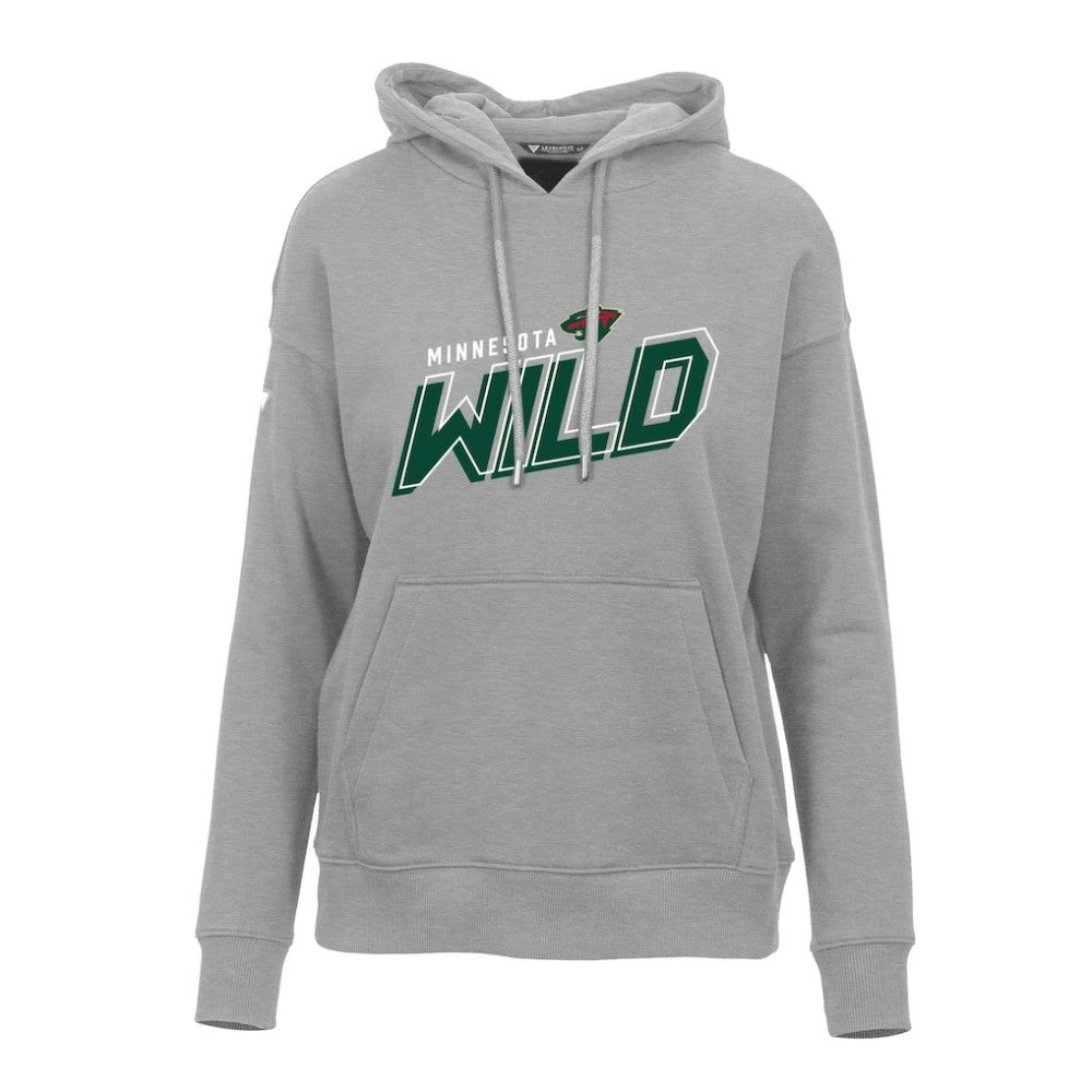 Minnesota Wild Levelwear Women's Adorn Premier 2.0 Fleece Pullover Hoodie Gray