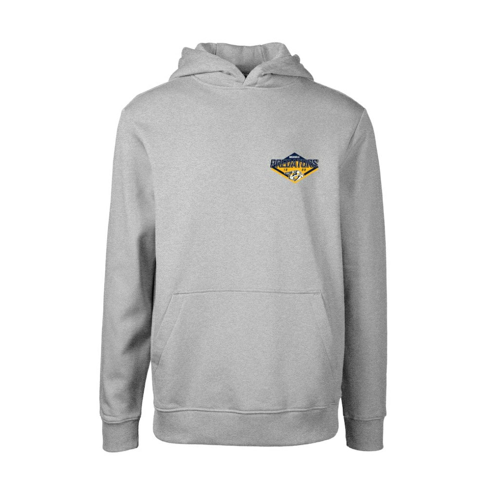 Nashville Predators Levelwear Youth Podium Club Patch 2.0 Fleece Pullover Hoodie Gray