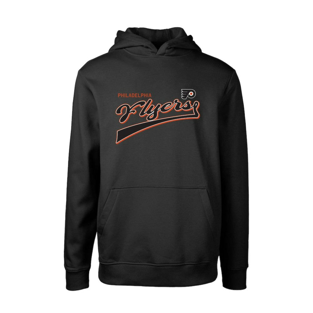 Philadelphia Flyers Levelwear Youth Podium Retro Script Fleece Pullover Hoodie Black
