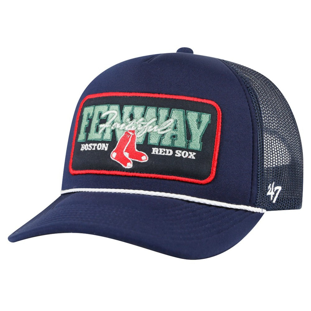 Boston Red Sox Local Patch Foam Front Trucker Adjustable Hat - Navy | 47 brand