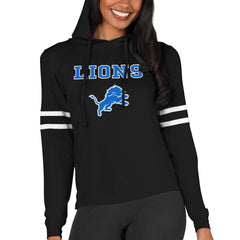 Detroit Lions Concepts Sport Women's Marathon Lightweight Lounge Pullover Hoodie - Black cheap