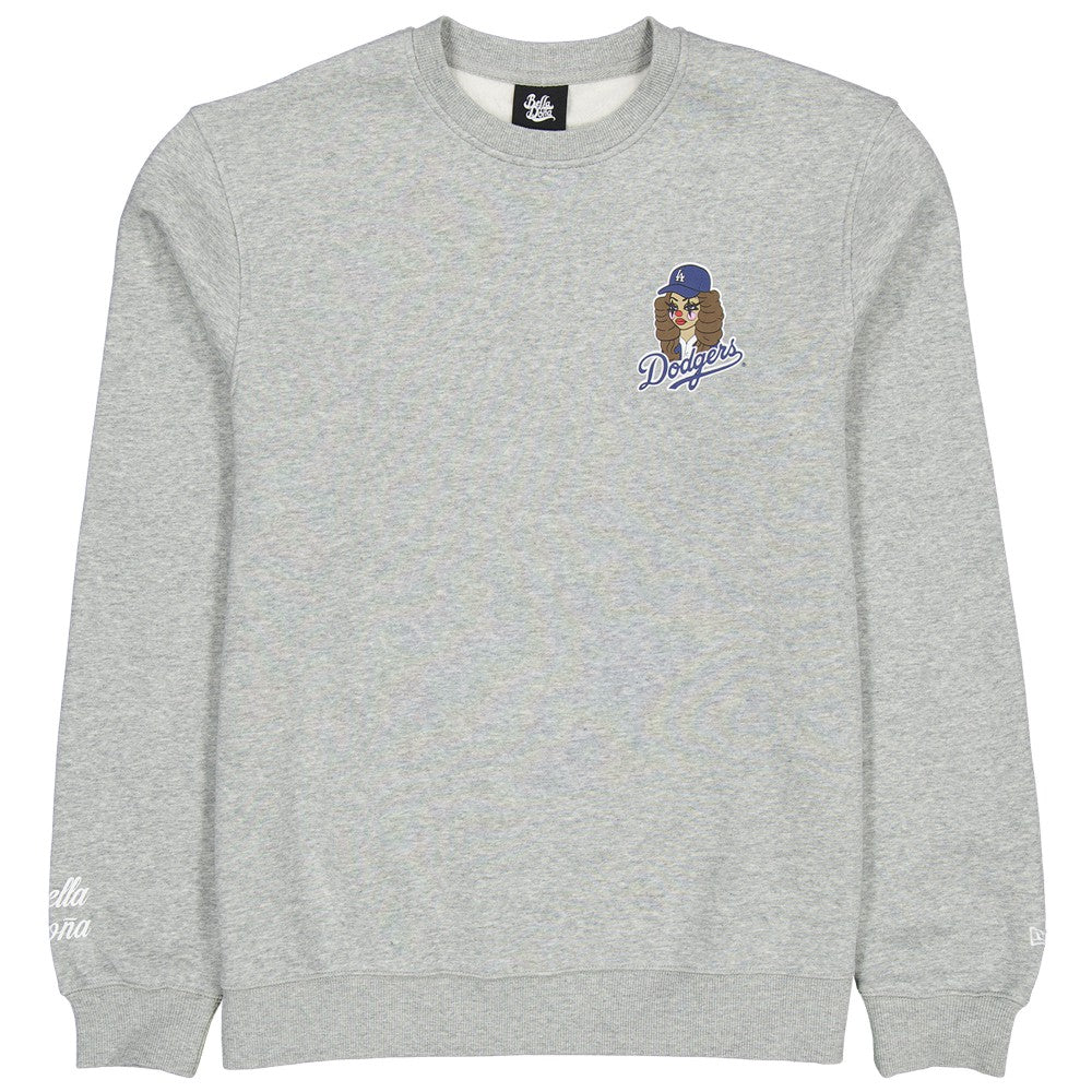 Women's Bella Dona x Los Angeles Dodgers Pullover Sweatshirt - Gray | New Era