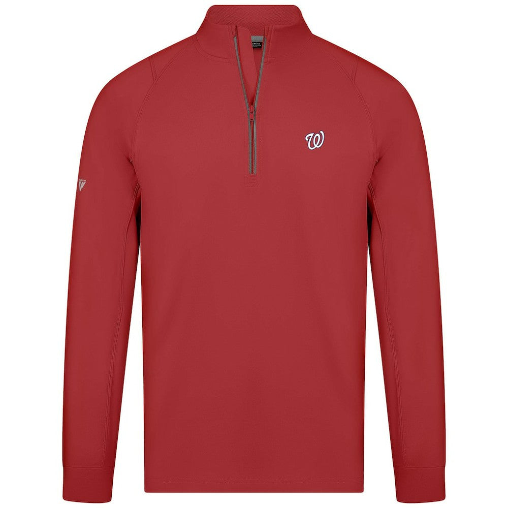 Washington Nationals Levelwear Theory Insignia Quarter-Zip Pullover - Red