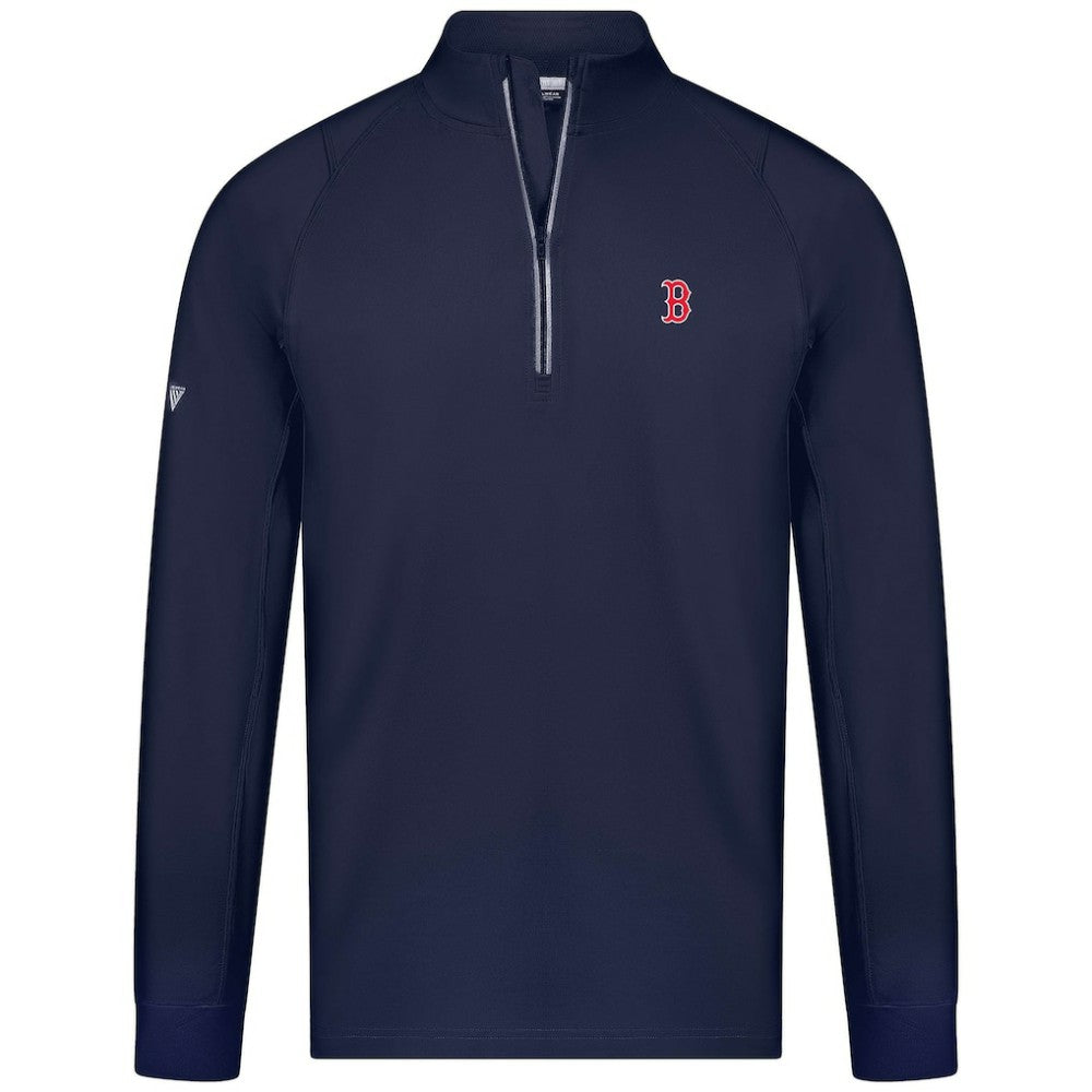Boston Red Sox Levelwear Theory Insignia Quarter-Zip Pullover - Navy