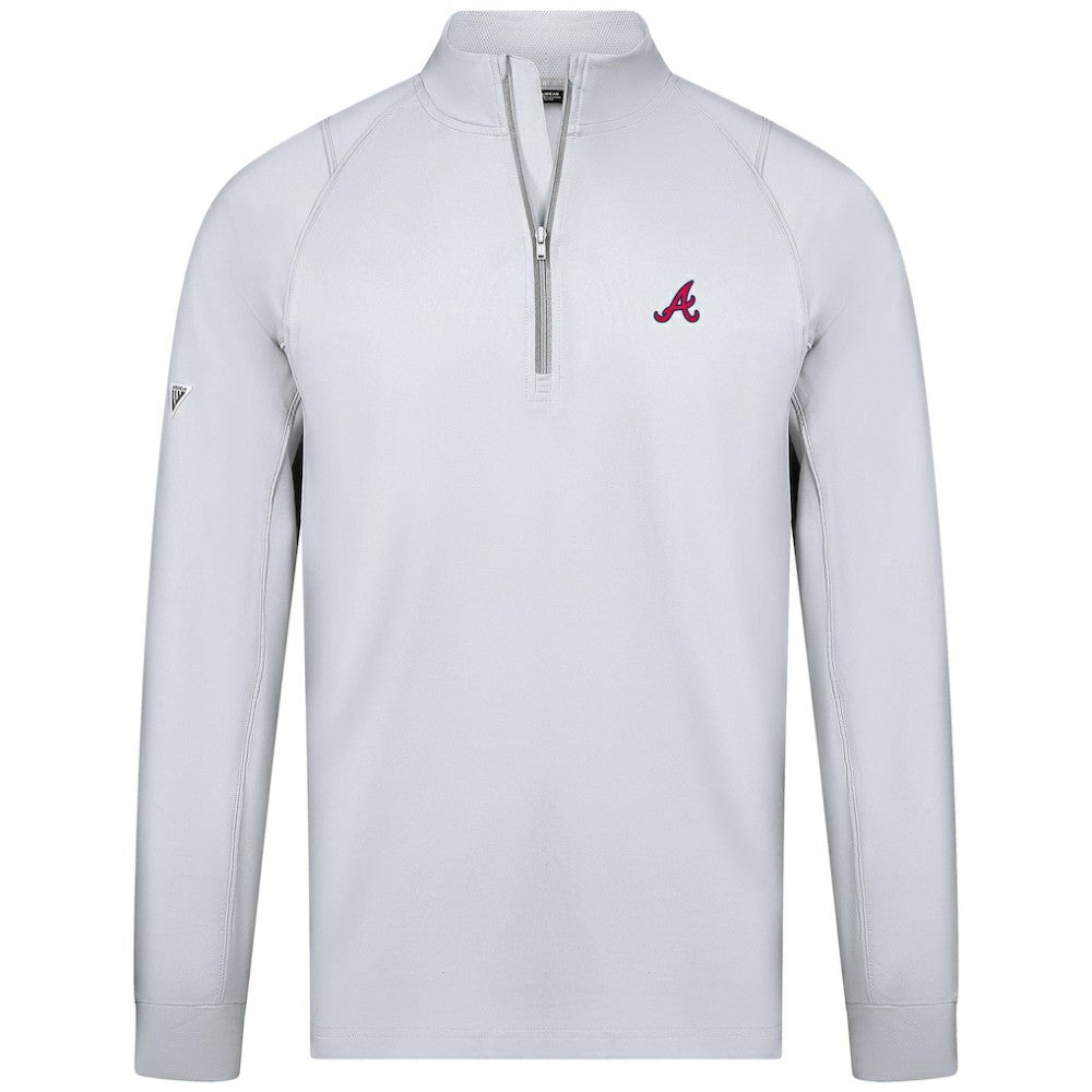 Atlanta Braves Levelwear Theory Insignia Quarter-Zip Pullover - White