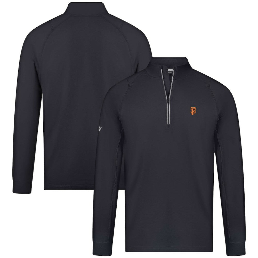 San Francisco Giants Levelwear Theory Insignia Quarter-Zip Pullover - Black