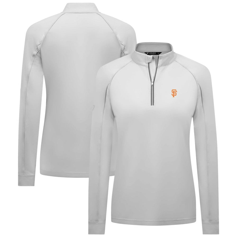 San Francisco Giants Levelwear Women's Kinetic Insignia Quarter-Zip Pullover - White