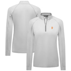 San Francisco Giants Levelwear Women's Kinetic Insignia Quarter-Zip Pullover - White