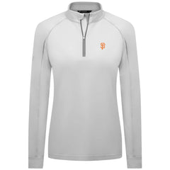 San Francisco Giants Levelwear Women's Kinetic Insignia Quarter-Zip Pullover - White