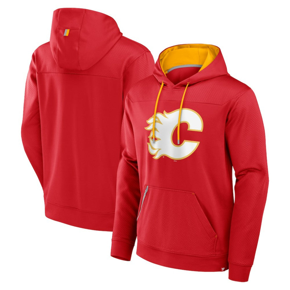 Calgary Flames Fanatics Defender Pullover Hoodie Red