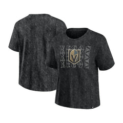 Vegas Golden Knights Fanatics Women's Faded Wash T-Shirt Black