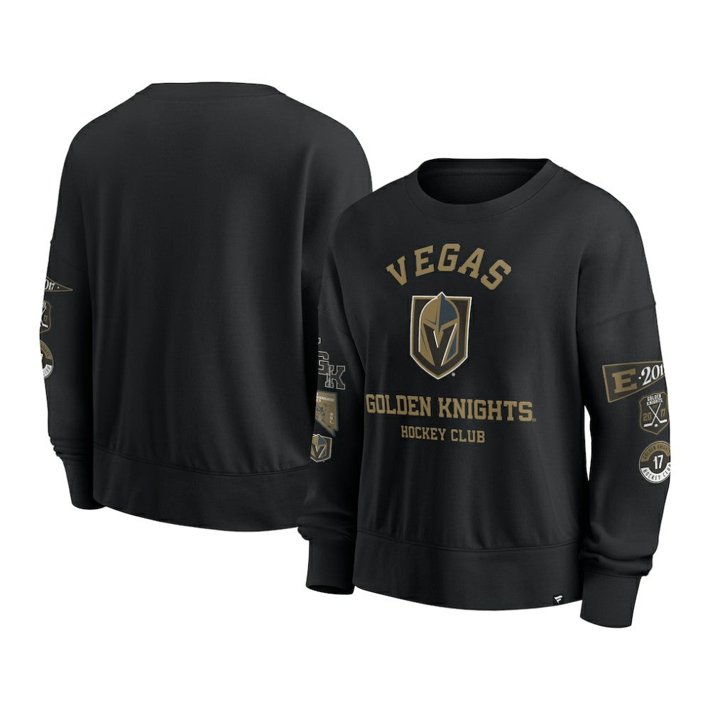 Vegas Golden Knights Fanatics Women's Go Team Pullover Sweatshirt Black